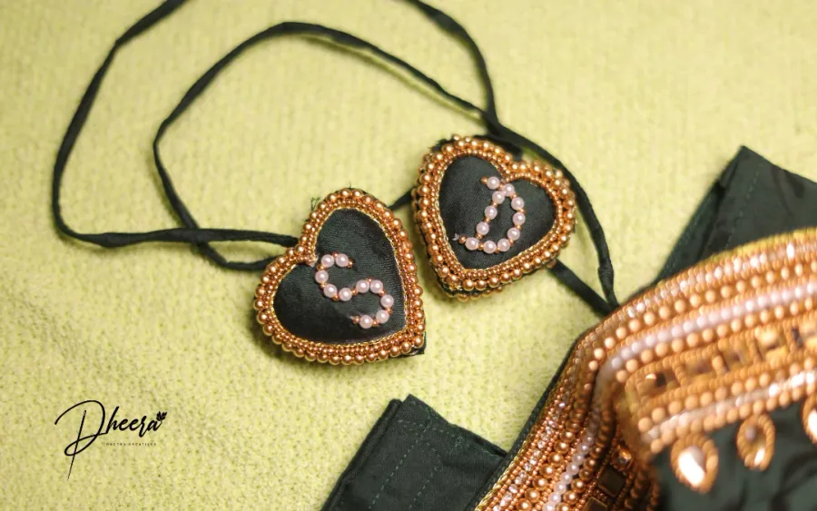 Handcrafted Aari embroidery by Dheera Creatives