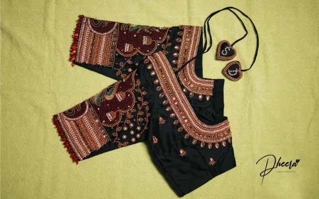 Handcrafted Aari embroidery by Dheera Creatives, gallery image 2
