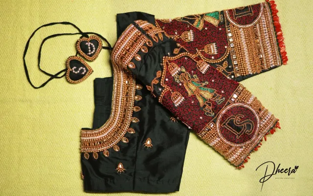 Handcrafted Aari embroidery by Dheera Creatives, gallery image 5