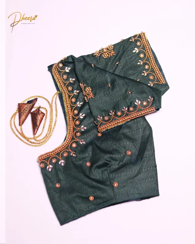 Handcrafted Aari embroidery by Dheera Creatives, gallery image 8